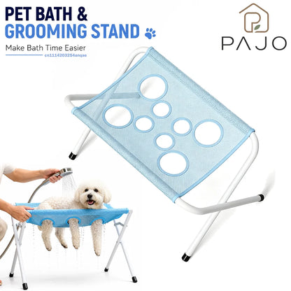 Foldable stand with a grooming hammock ™