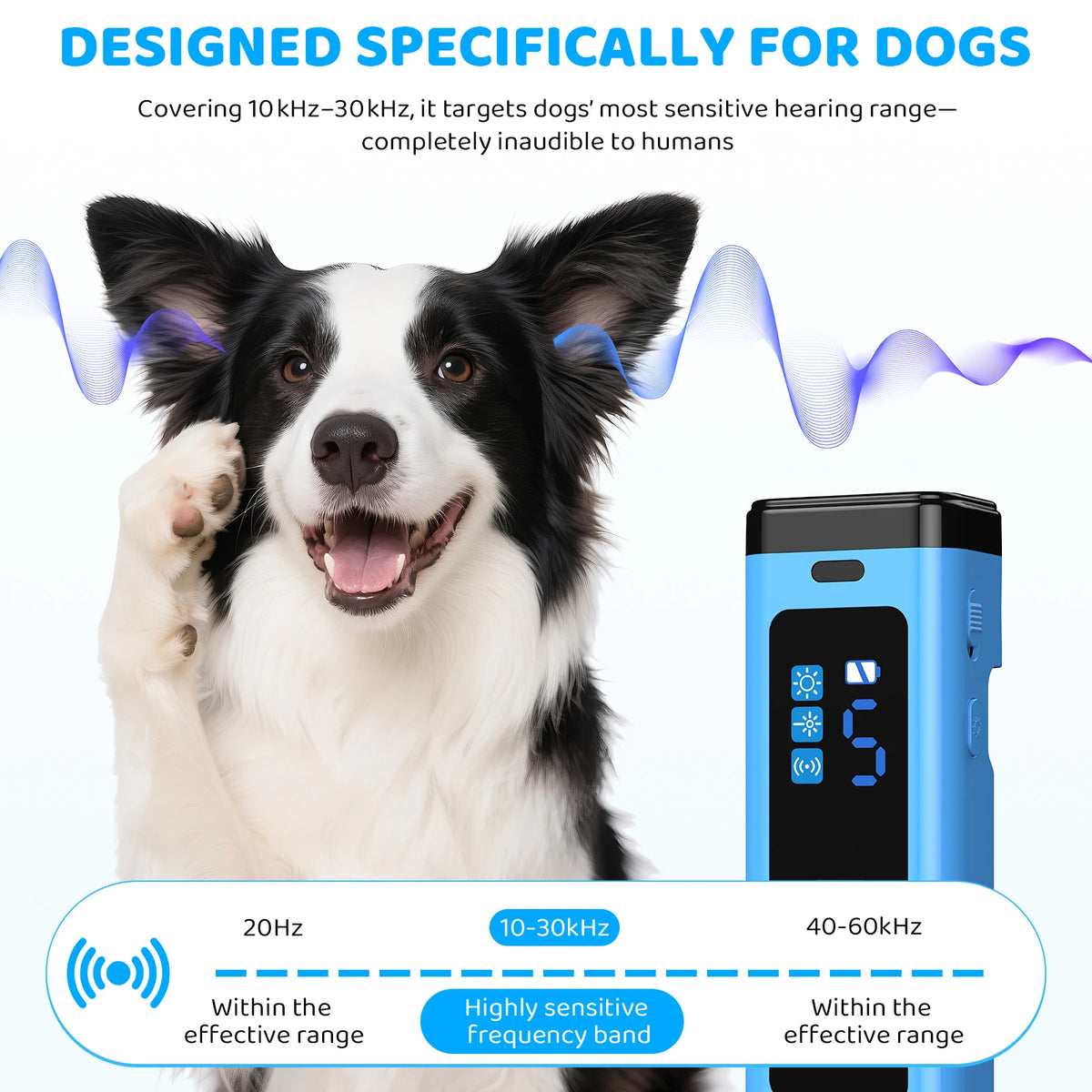 Ultrasonic device for controlling dog barking ™