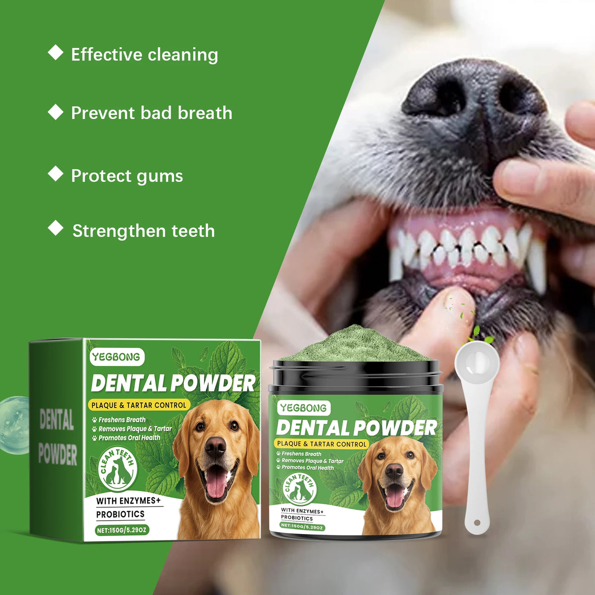 Tooth-cleaning powder for dogs ™